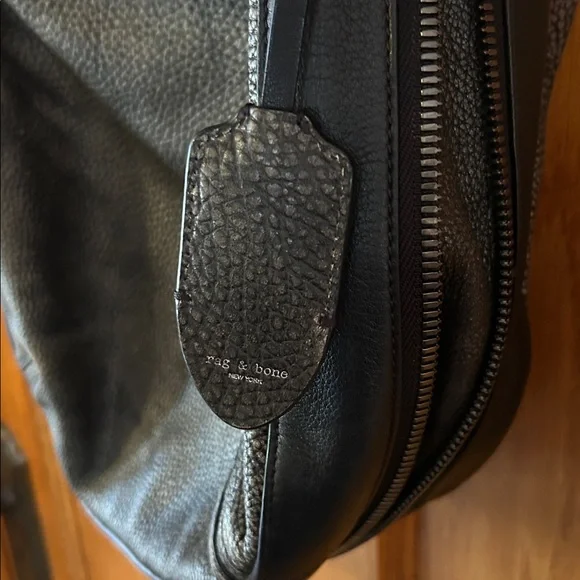 Rag & Bone Bradbury Leather Zip Hobo Bag, Iron Gray - Picture 4 of 12